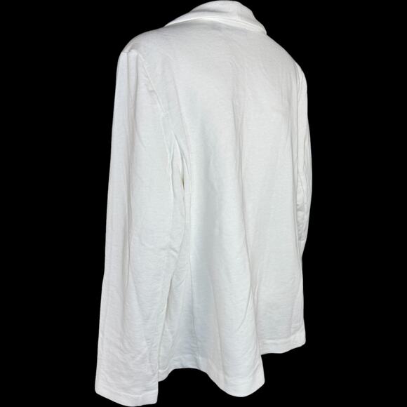 GRAVER Susan Graver LK Fusion 3/4 Slv Cutaway‎ Hem Blazer White X-Large - Picture 4 of 13